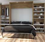Murphy Bed with 2 Matching Side Cabinets to Use as Bookcases or Closets