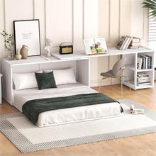 Harper & Bright Modern Murphy Cabinet Bed with Rotatable Desk