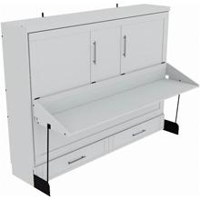 Queen-Sized Horizontal Murphy Bed with Desk