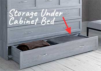 Storage Drawer Underneath Cabinet Bed