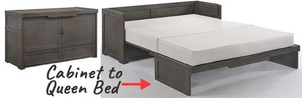 Cabinet Turns into Queen Bed