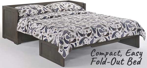 Compact Easy Fold Out Queen Bed for Overnight Guests & Small Spaces
