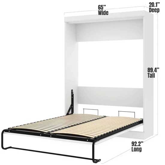 Murphy Bed Dimensions - Both Open and Closed