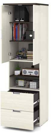 Murphy Bed Wall Cabinet with Drawers, Shelves