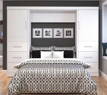 Murphy Bed with 2 Storage Towers on Each Side