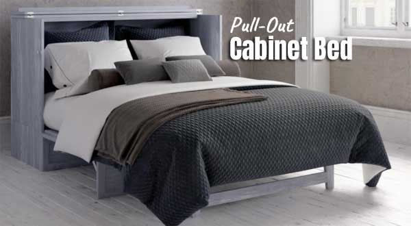 Pull-Out Cabinet Bed for Small Spaces