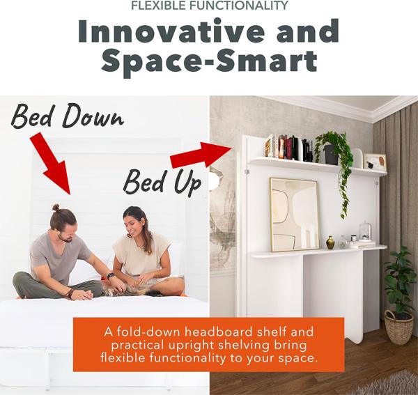 Lori Wall Bed in Up and Down Positions