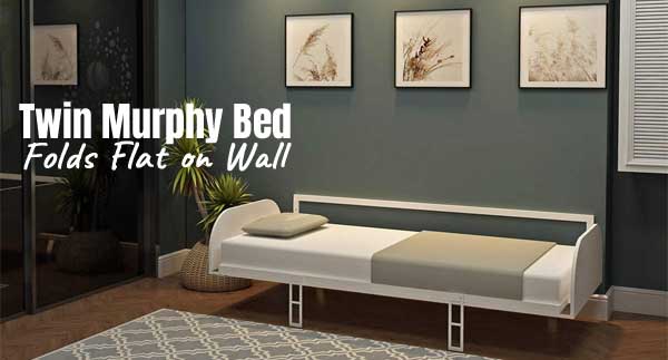 Twin Murphy Bed Folds Flat on Wall
